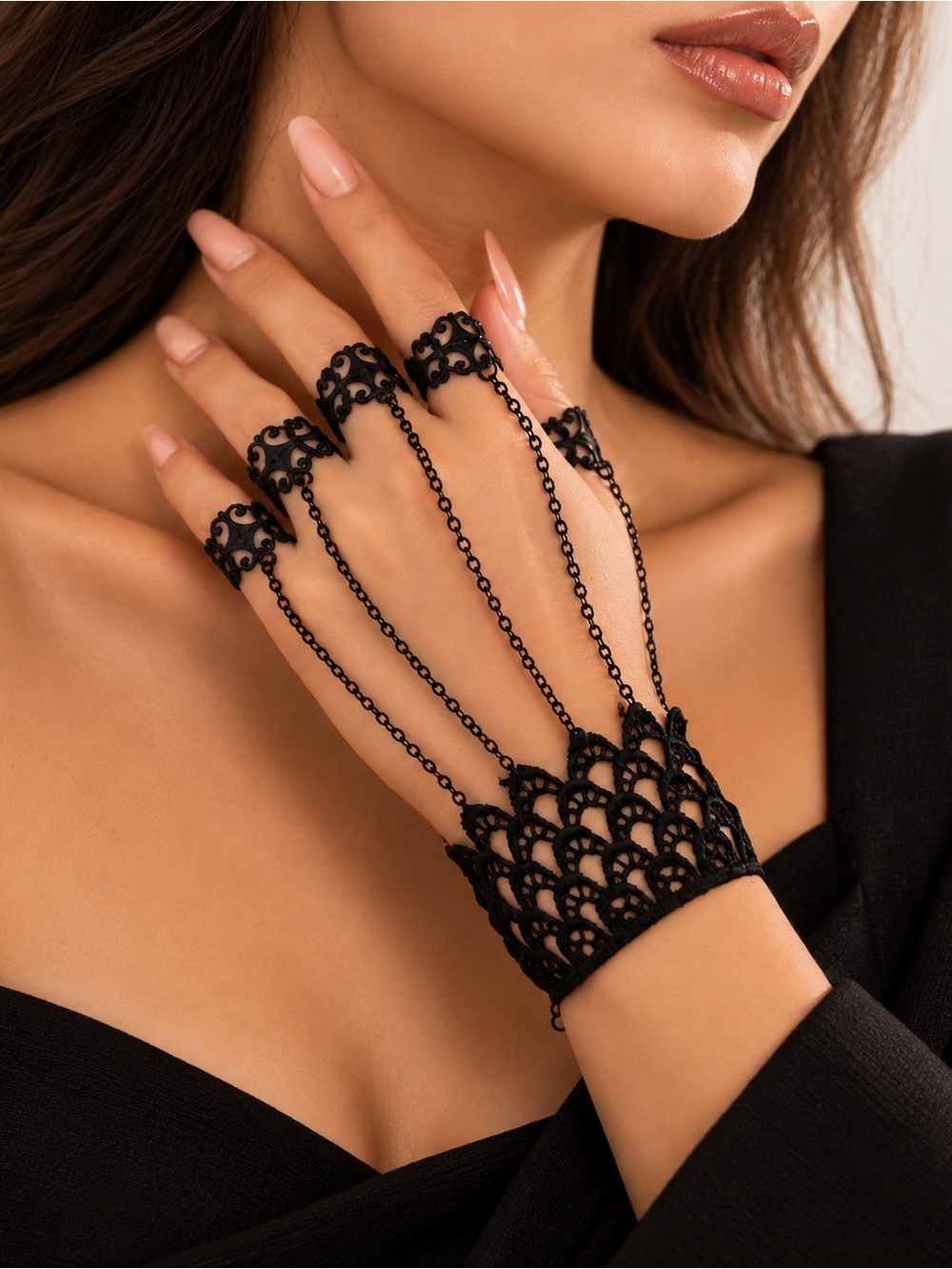 Gothic Hand Chain Bracelet